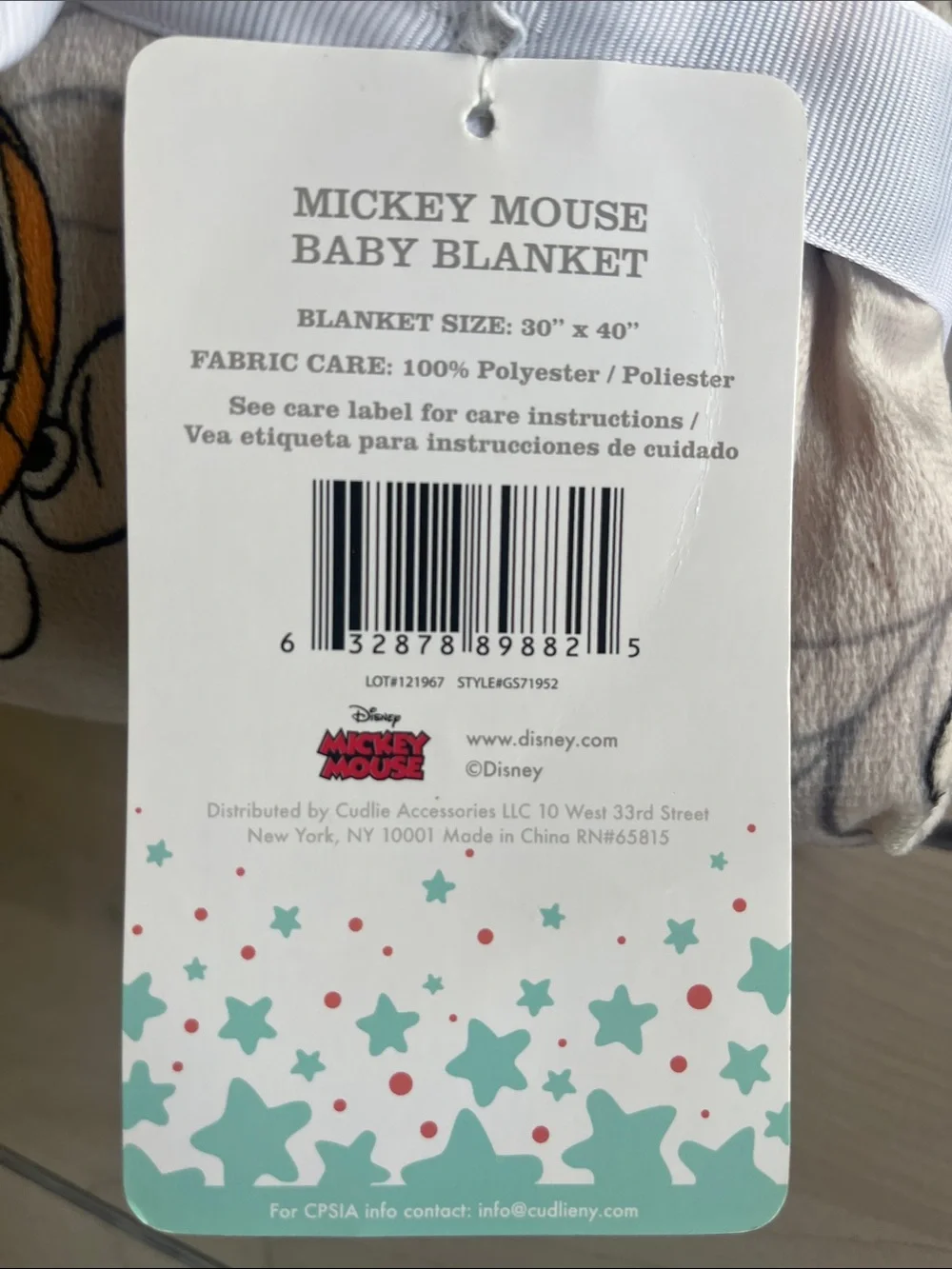 Halloween Mickey Mouse Sherpa Lined Baby Blanket